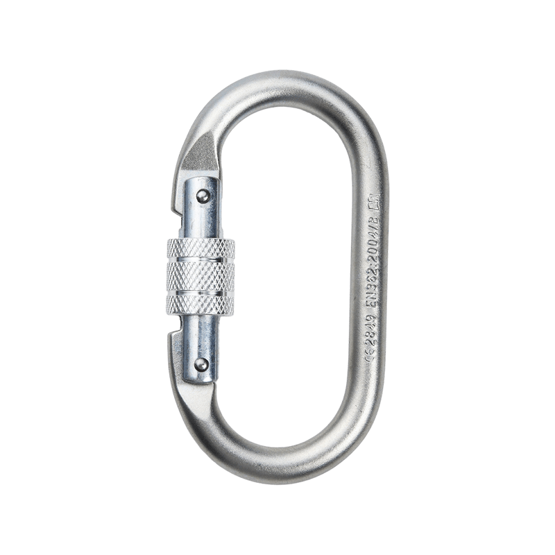 Carabiner Baja Kunci Sekrup 25KN Galvanis